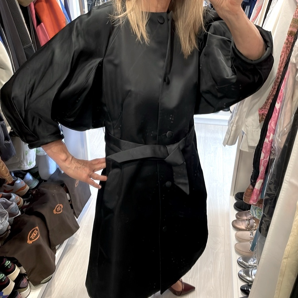Martin Grant Paris Black Wing Back Dress Coat - Picture 2 of 15